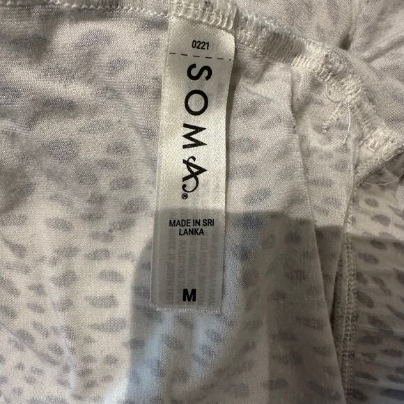 Soma Size Medium Lounge Pants Animal Print Pajama Pants Pockets Soft Cozy - Picture 4 of 9